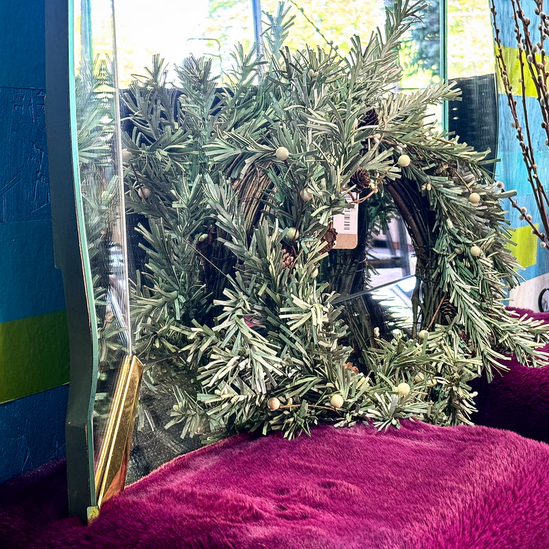 34x54-Inch Mirror with Golden Accents & Wooden Framed Back