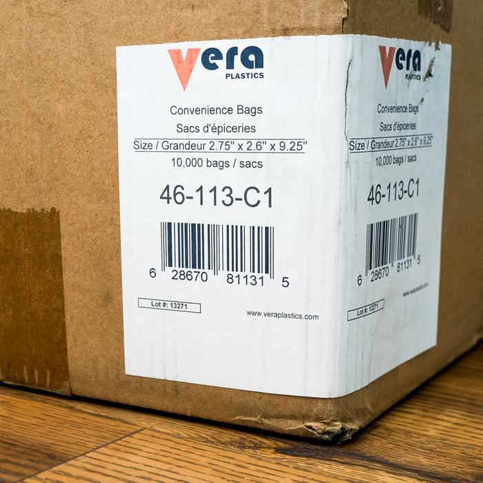 Polypropylene Cello Bags – 1.2 mil, Gusseted 2.75×2.6×9.25-Inch, 100-pack, 46-113-C1