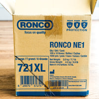 RONCO NE1 Ultra Blue Nitrile Exam Glove Bulk Pack of 1000, Extra Large, 721XL