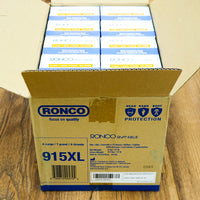 RONCO RIVA 4 Blue Nitrile Gloves, Dispenser Pack of 100, Extra-Large, Powder-Free, 915XL