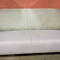 Fractal Settee High Back – Pink Upholstery with 84-Inch W Light Gray Seat