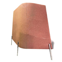 Fractal Settee High Back – Pink Upholstery with 84-Inch W Light Gray Seat