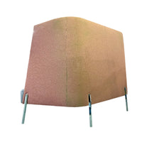 Fractal Settee High Back – Pink Upholstery with 84-Inch W Light Gray Seat
