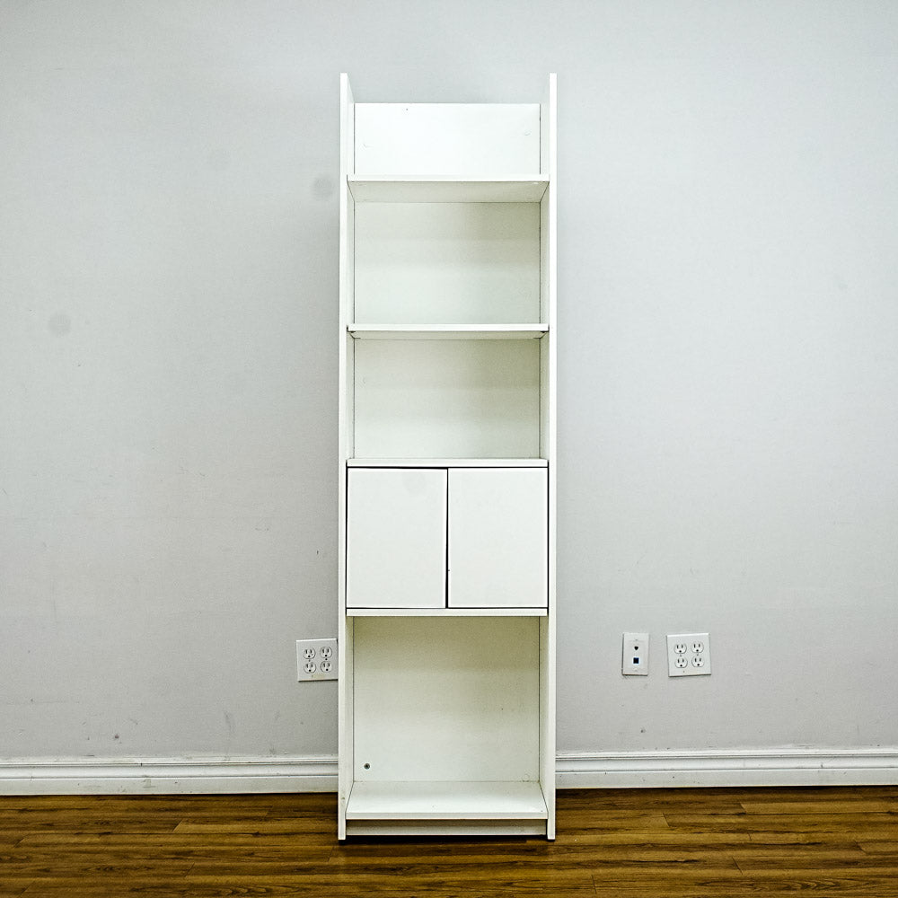 71-Inch Tall White Multi-Compartment Storage Cabinet