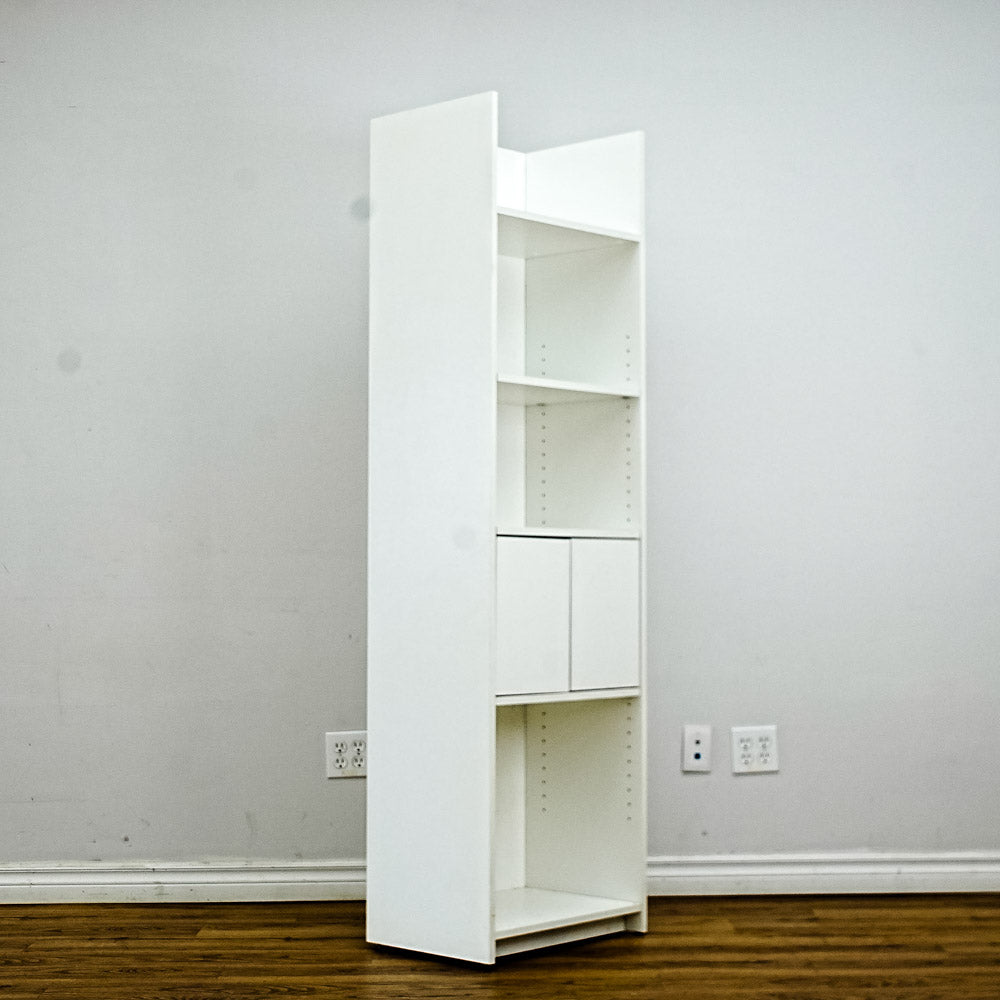 71-Inch Tall White Multi-Compartment Storage Cabinet
