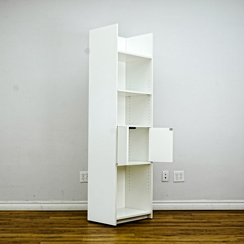 71-Inch Tall White Multi-Compartment Storage Cabinet