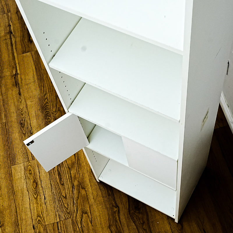 71-Inch Tall White Multi-Compartment Storage Cabinet