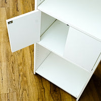 71-Inch Tall White Multi-Compartment Storage Cabinet