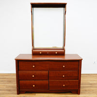 51x19x30-Inch 8‑Drawer Wood Dresser with 28x6x42-Inch Mirror