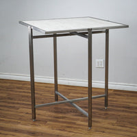 38in. Square Reversible Mixed Grey Laminate Table, Collapsible Metal Frame