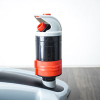 10-Inch Rainwave Multi-Pattern Rotary Sprinkler in Red with Timer on Base