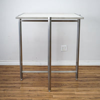 38in. Square Reversible Mixed Grey Laminate Table, Collapsible Metal Frame