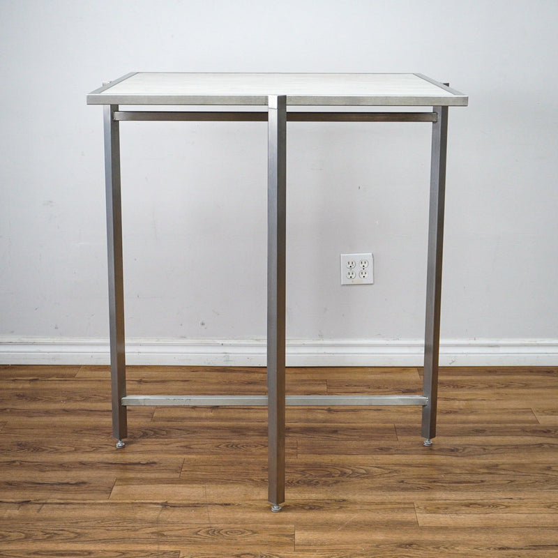 38in. Square Reversible Mixed Grey Laminate Table, Collapsible Metal Frame