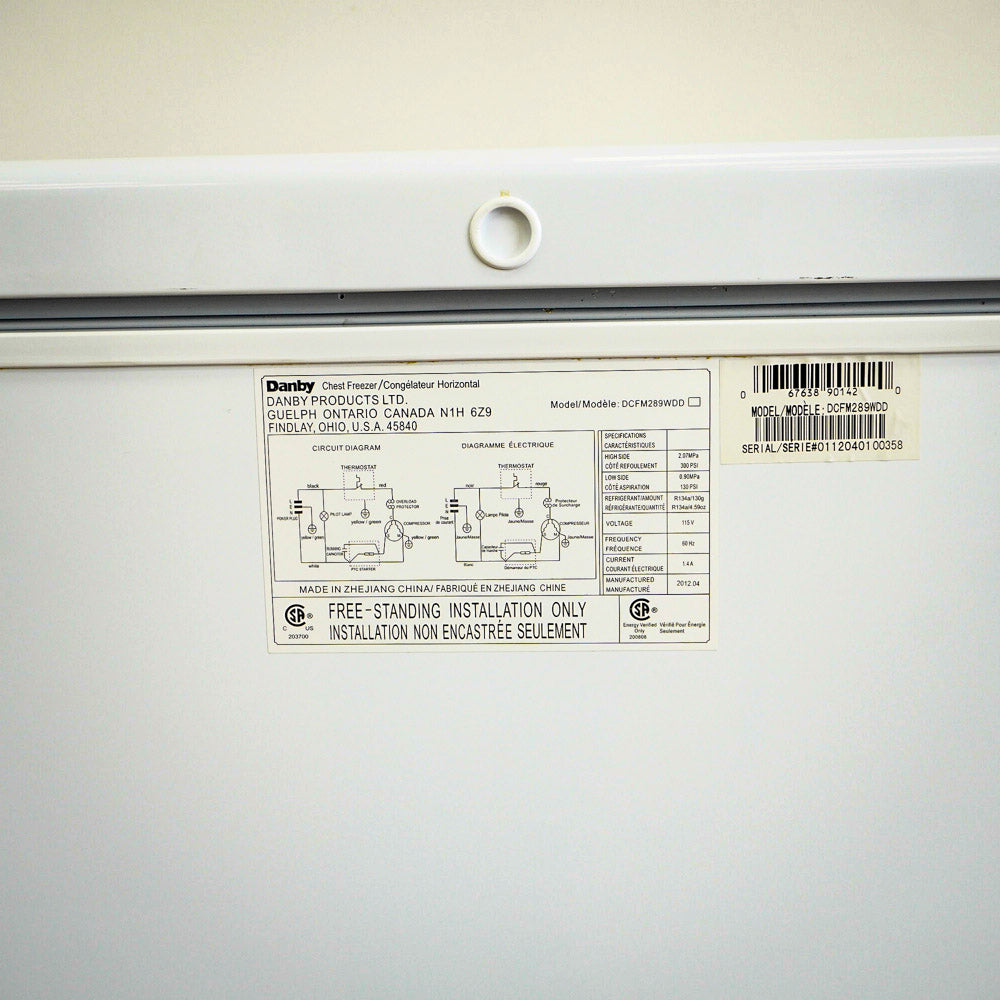 49x25x33-Inch Danby Freestanding Chest Freezer with Basket