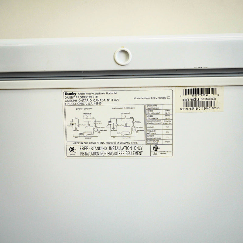 49x25x33-Inch Danby Freestanding Chest Freezer with Basket