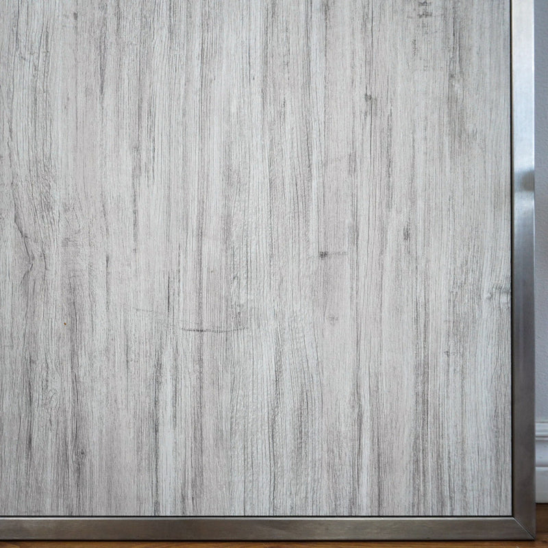 62×32-in. Reversible Grey-Tones Laminate Table with Collapsible Metal Frame