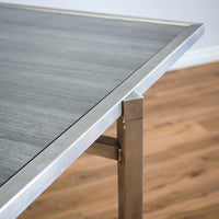 62×32-in. Reversible Grey-Tones Laminate Table with Collapsible Metal Frame