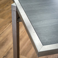 62×32-in. Reversible Grey-Tones Laminate Table with Collapsible Metal Frame