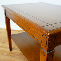 28x20x21-Inch Rectangular Wood Side Table with Lower Shelf