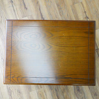 28x20x21-Inch Rectangular Wood Side Table with Lower Shelf