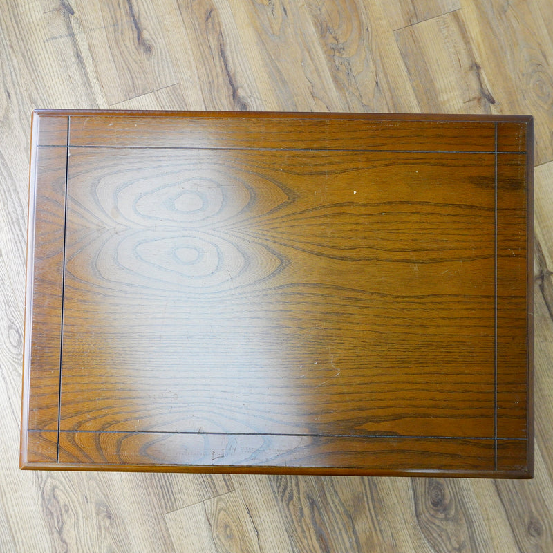 28x20x21-Inch Rectangular Wood Side Table with Lower Shelf