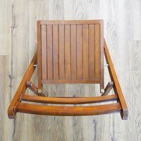 Set of 2 Wooden Slatted Folding Chair – 1.75-Inch Collapsed Depth