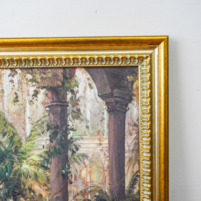 29x35-Inch Framed Artwork Courtyard Landscape