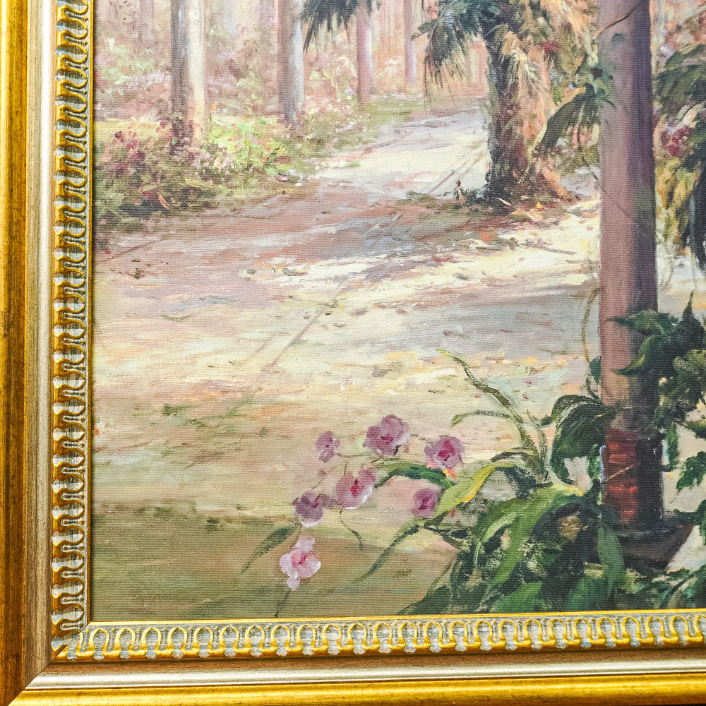 29x35-Inch Framed Artwork Courtyard Landscape