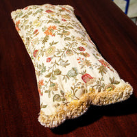 42-Inch Wingback Armchair with Floral Design on Cream Background