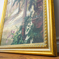 29x35-Inch Framed Artwork Courtyard Landscape