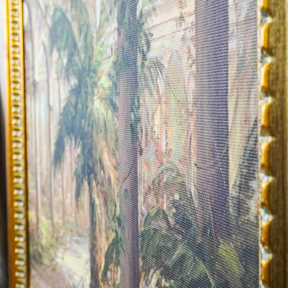29x35-Inch Framed Artwork Courtyard Landscape