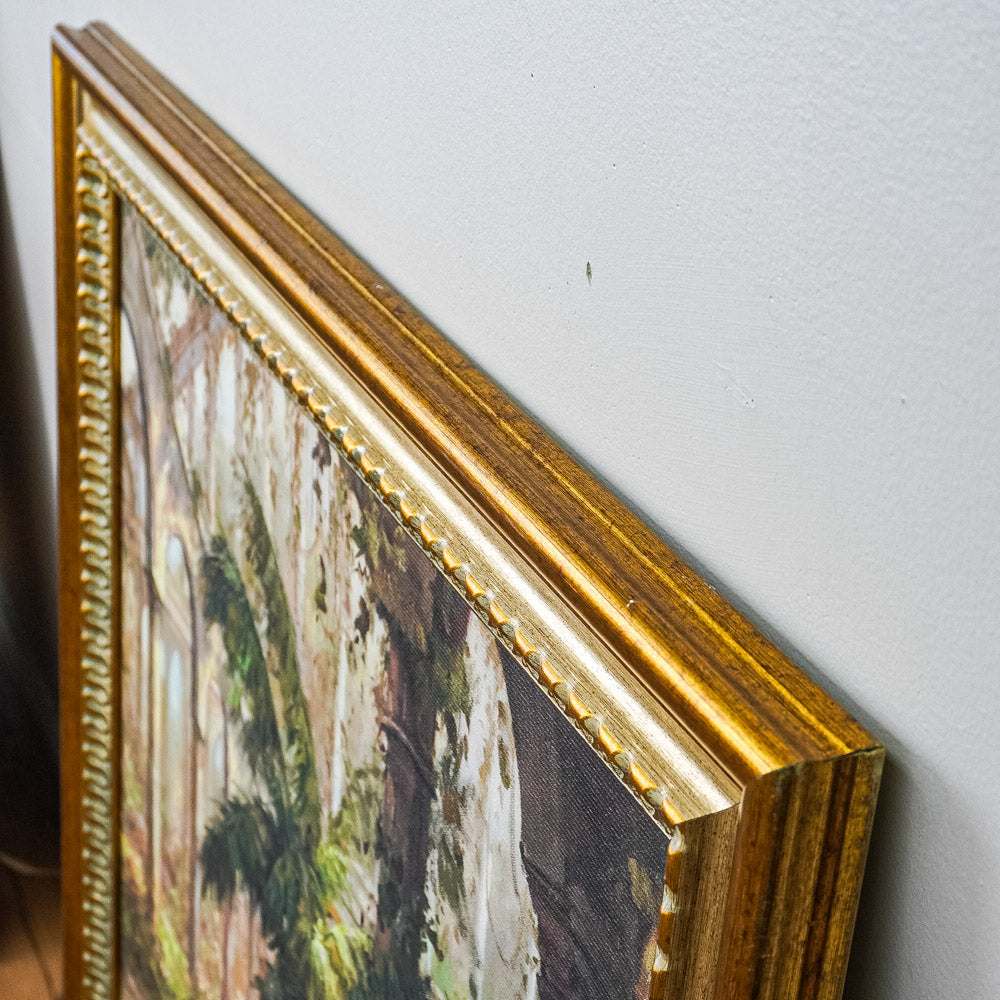 29x35-Inch Framed Artwork Courtyard Landscape