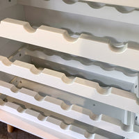 43 in. H Display Cabinet – White Finish with Wine Rack & Shelving