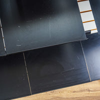 Metal Frame Rolling Slatwall with 9 Document Shelves Each Side