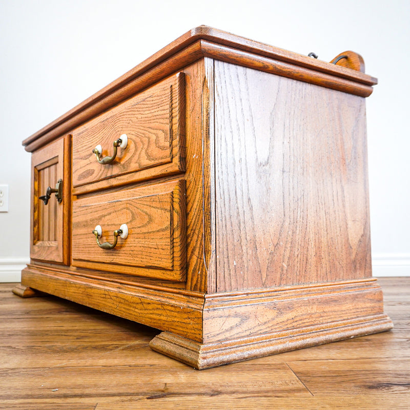 45-Inch W Hardwood Storage Chest with Organizer