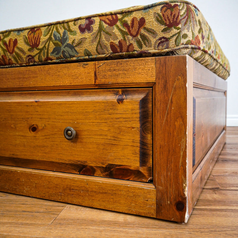 48-Inch Square Spacious Ottoman With Storage Drawers