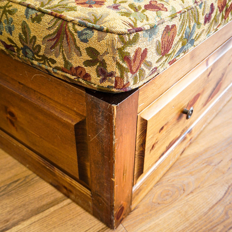 48-Inch Square Spacious Ottoman With Storage Drawers
