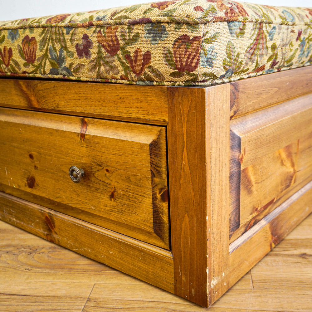 48-Inch Square Spacious Ottoman With Storage Drawers