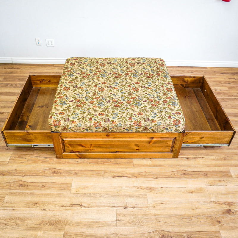 48-Inch Square Spacious Ottoman With Storage Drawers