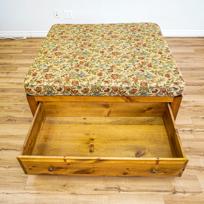 48-Inch Square Spacious Ottoman With Storage Drawers