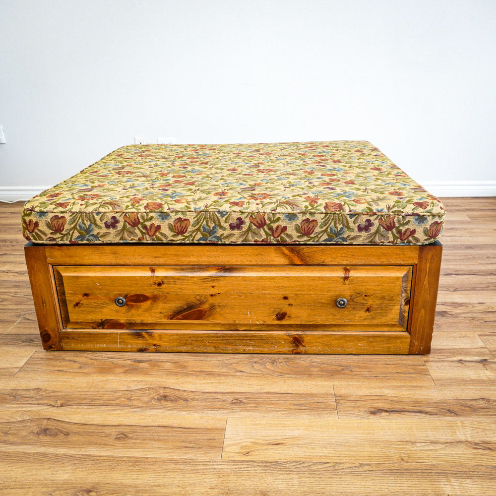 48-Inch Square Spacious Ottoman With Storage Drawers