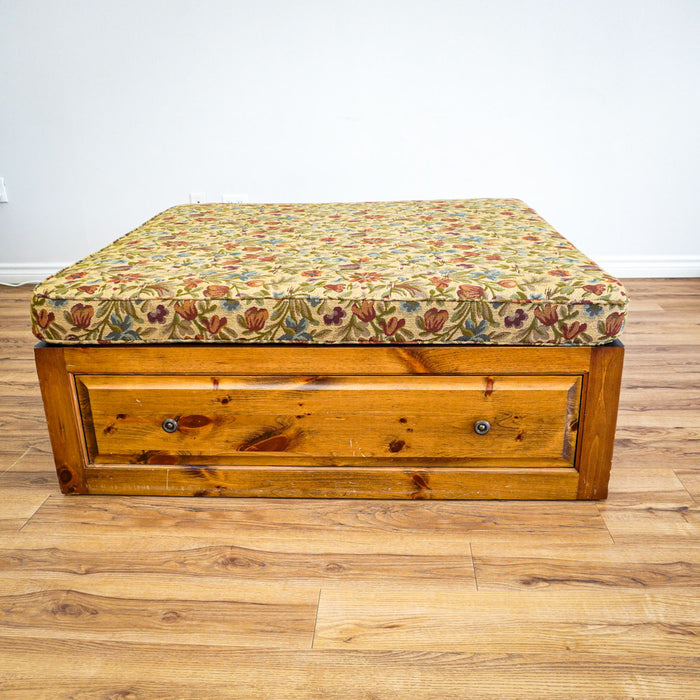 48-Inch Square Spacious Ottoman With Storage Drawers