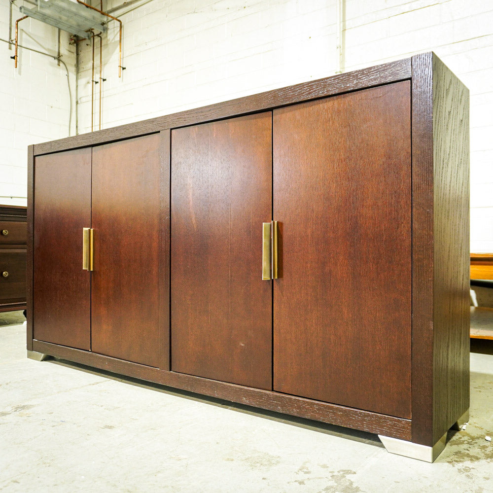 70-Inch Brown 4-Door Cabinet