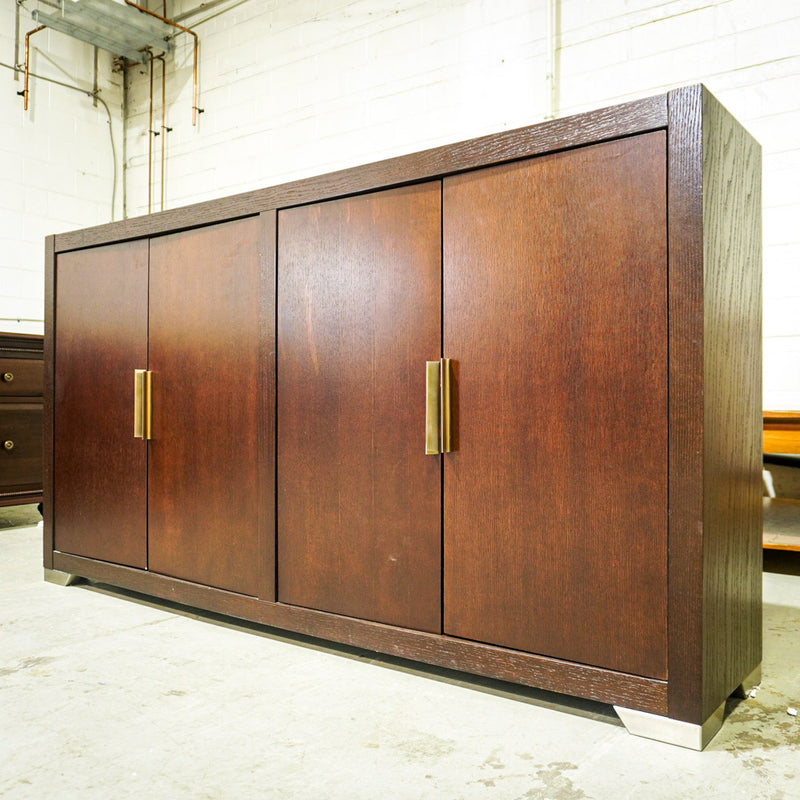 70-Inch Brown 4-Door Cabinet