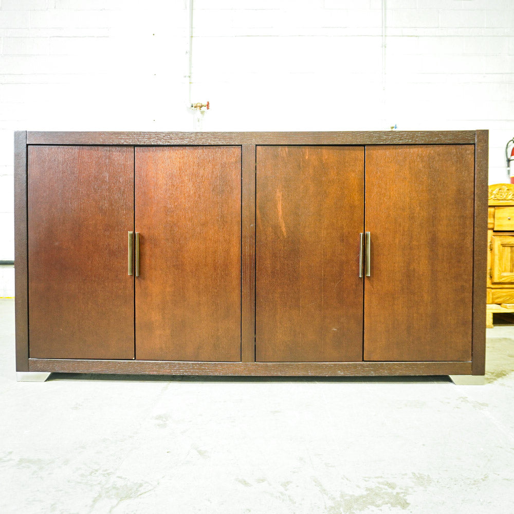 70-Inch Brown 4-Door Cabinet