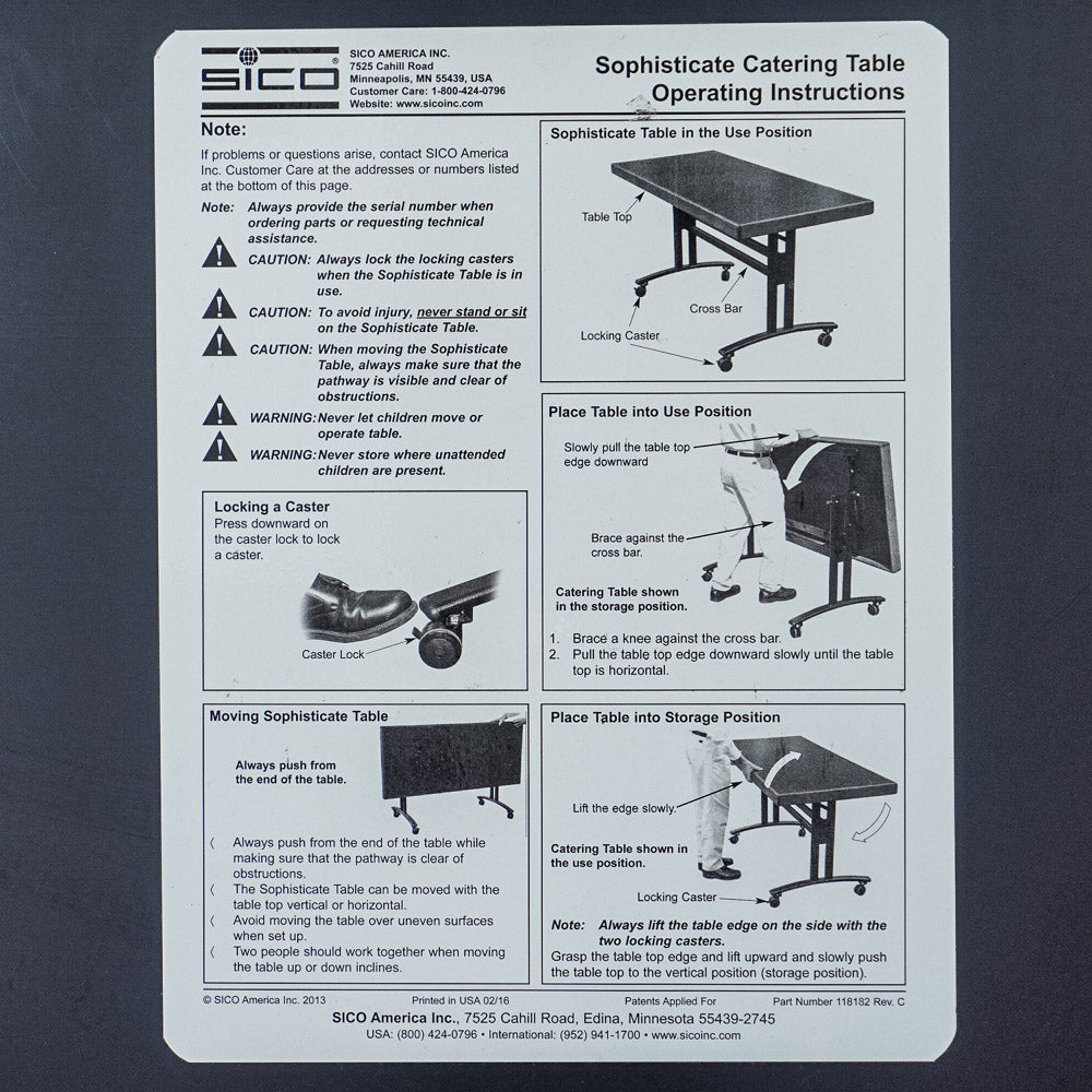 Sophisticate Catering Table — 71.5x31x36.25-Inch