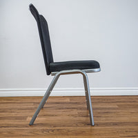 18.5‑Inch W Chair, Silver Metal Base, Black Mesh Backrest, Upholstery Seat