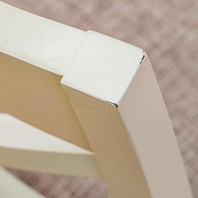 19‑Inch W Side Chair with Cream Wood Frame and Upholstery Seat