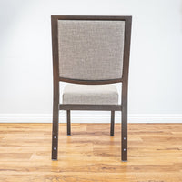 17.5-Inch W Side Chair with Bronze Frame and Patterned Upholstery