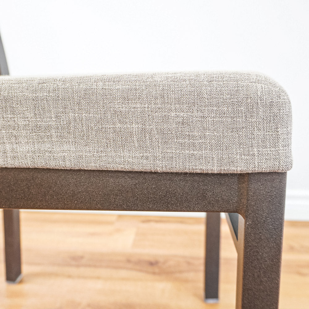 17.5-Inch W Side Chair with Bronze Frame and Patterned Upholstery